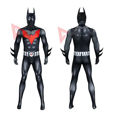 Ny Nightscream Batman Cosplay Kostym Svart Jumpsuit Hjälm Kostym Specialtillverkad 10 best sales Batman Fantasy - №6