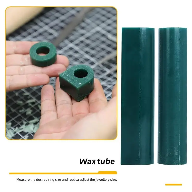 Jewelry Wax Ring Sizer Carving Tool Kit Ring Wax Making Mold Kit Jewelry Wax Tube Jewelers Wax Saw Frame Wax File Ring