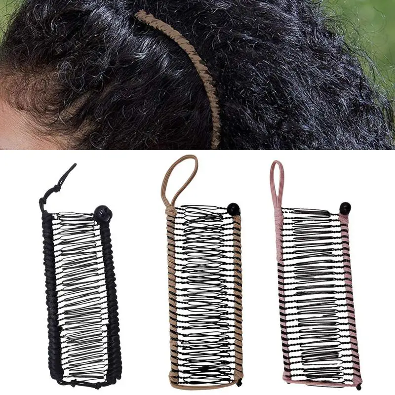 

Banana Clip Non Slip Hair Grip For Thick Curly Long Hair No CreaseElastic Hair Comb Barrettes Ponytail Holder Catch Clamp