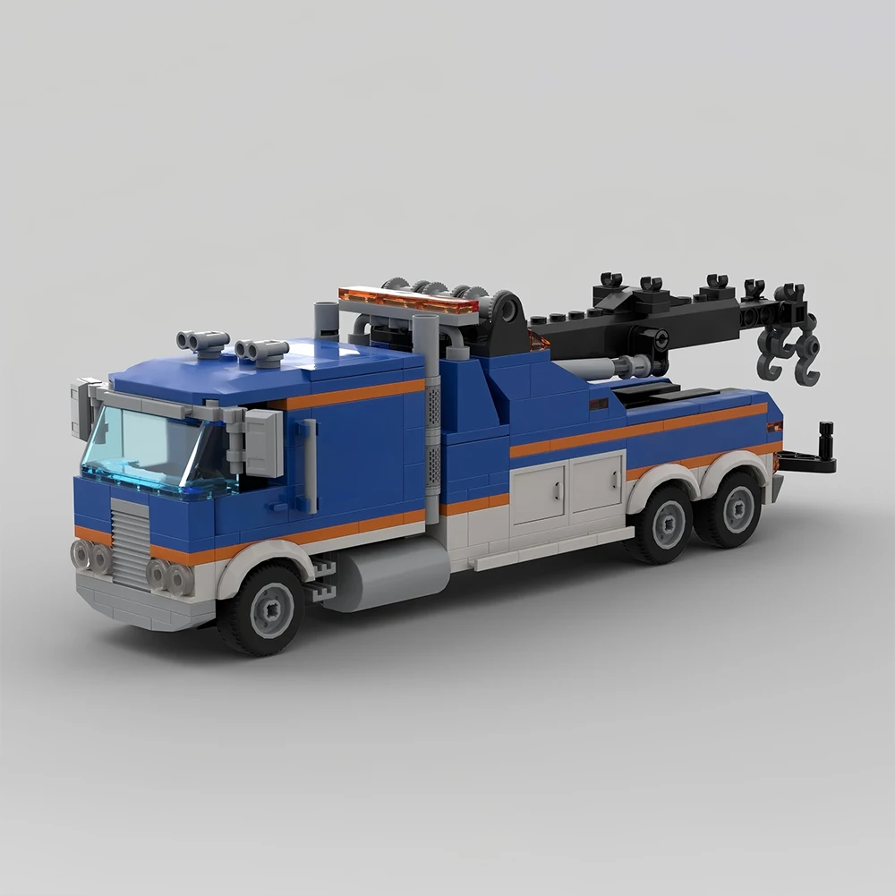 New MOC City Traffic Cab Front Trailer Model Building Blocks DIY Modular Car Technology Assembly Children's Toy Boy Gift Set