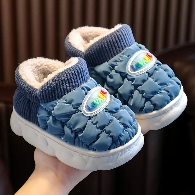 Hot Selling Child Winter Boot hild Flat Single ShoeGirl Warm Shoe FashionaThick Anti Slip Child Home Outdoor Baby Cotton Slipper