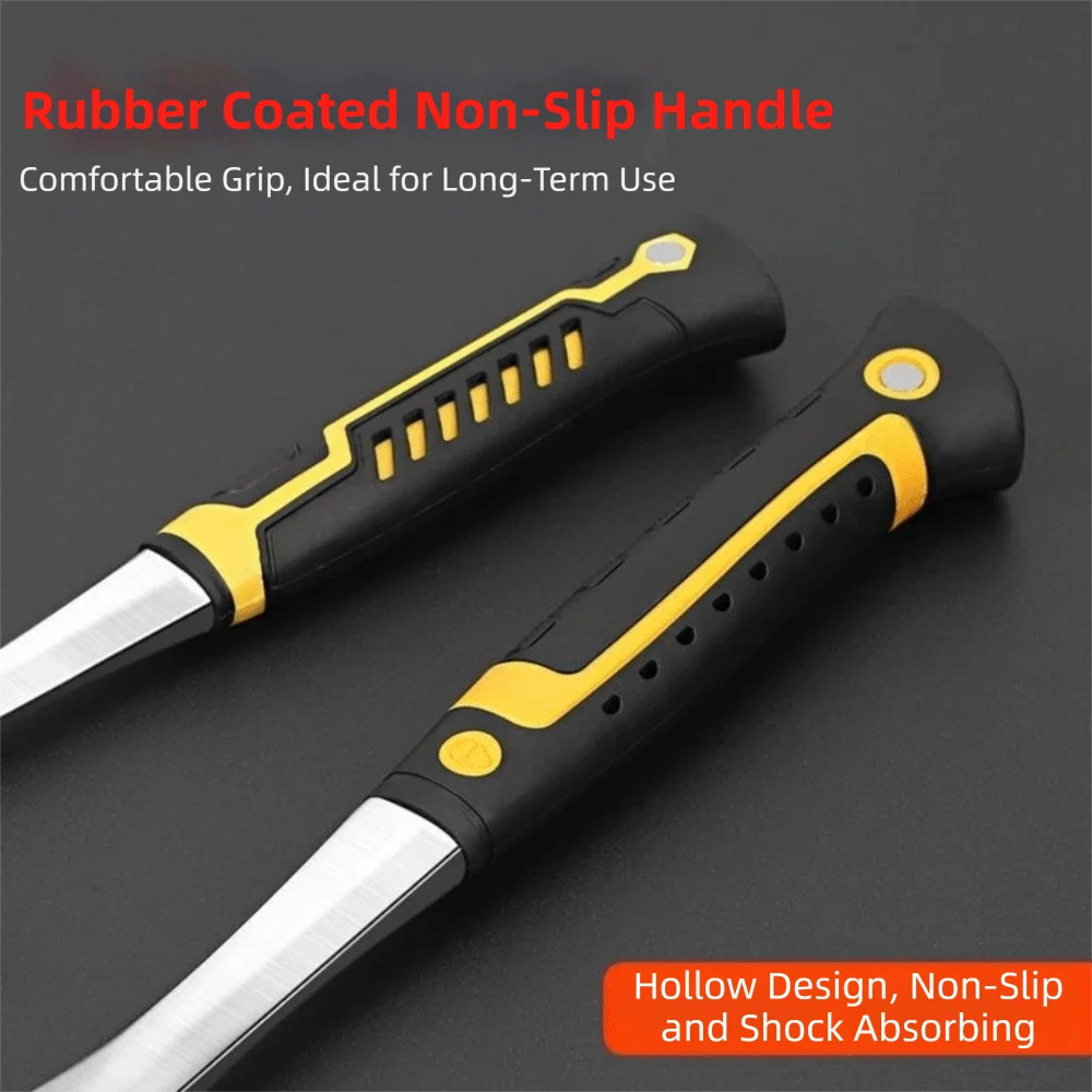 High Carbon Steel Geological Hammer Non-Slip Rubber Handle Outdoor Exploration Rock Pick Hammer Brushed Finish Heavy Duty view 3