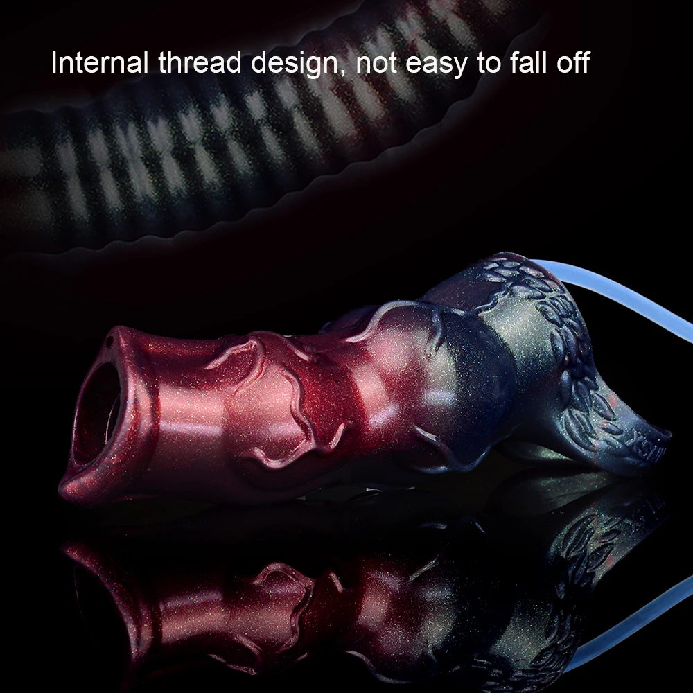 LICKER Squirting Penis Sleeve Spray Water Dildo Cover Fantasy Cock Enlargement Sex Toys For Men Delay Ejaculation Sexy Adult Man