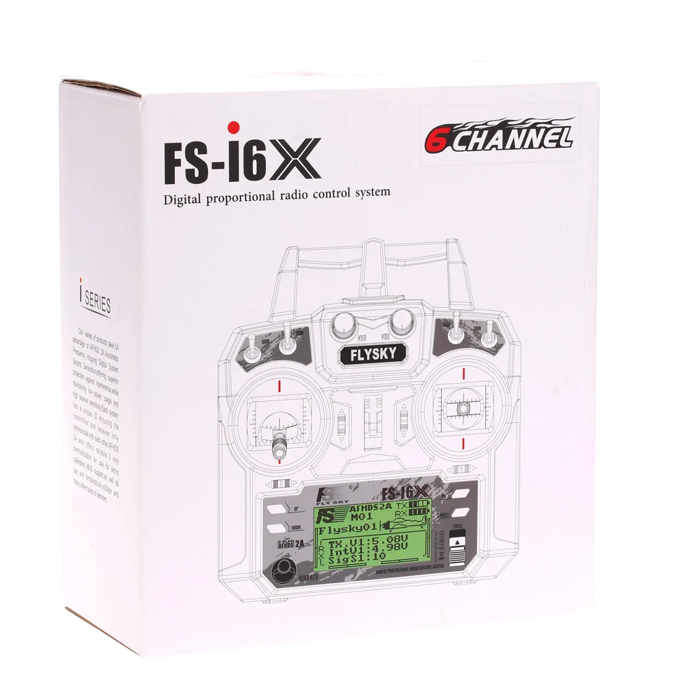 Trasmettitore Flysky FS-i6X 2.4GHz 10CH AFHDS 2A RC con ricevitore FS-iA6B per RC Drone aereo elicottero giocattoli \u0026amp Hobby