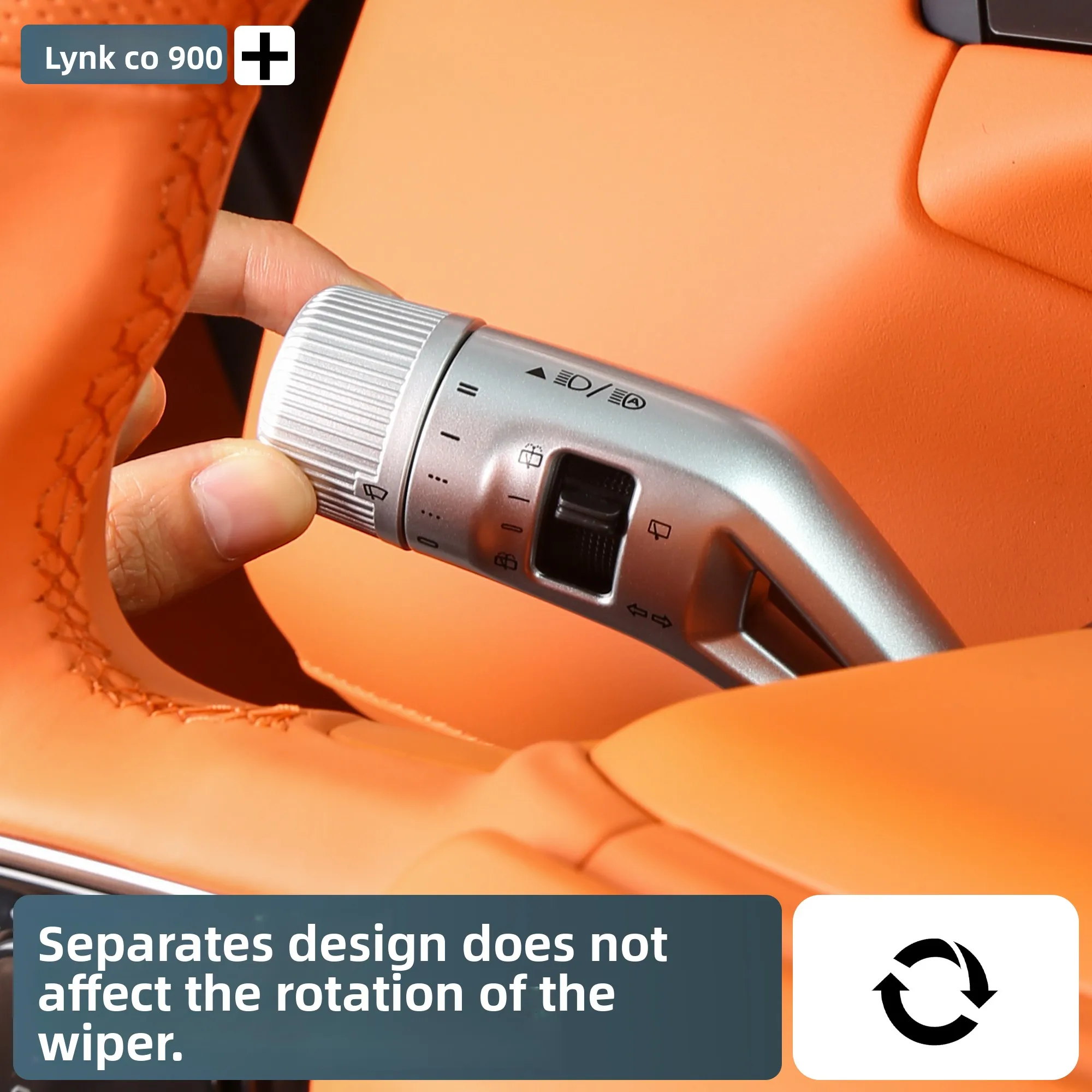 

For Lynk & Co 900 2025 2026 Car Steering Wheel Shift Lever Wiper Rod Trim Cover Gear Lever Protector Car Interior Accessories