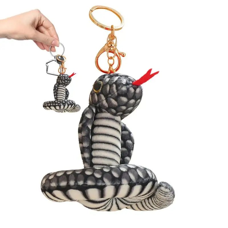 Snake Stuffed Animal Keychain Cute Snake Backpack Pendant Small Snake Animals Keychain Pendant Soft Plushie Animal Pendant For