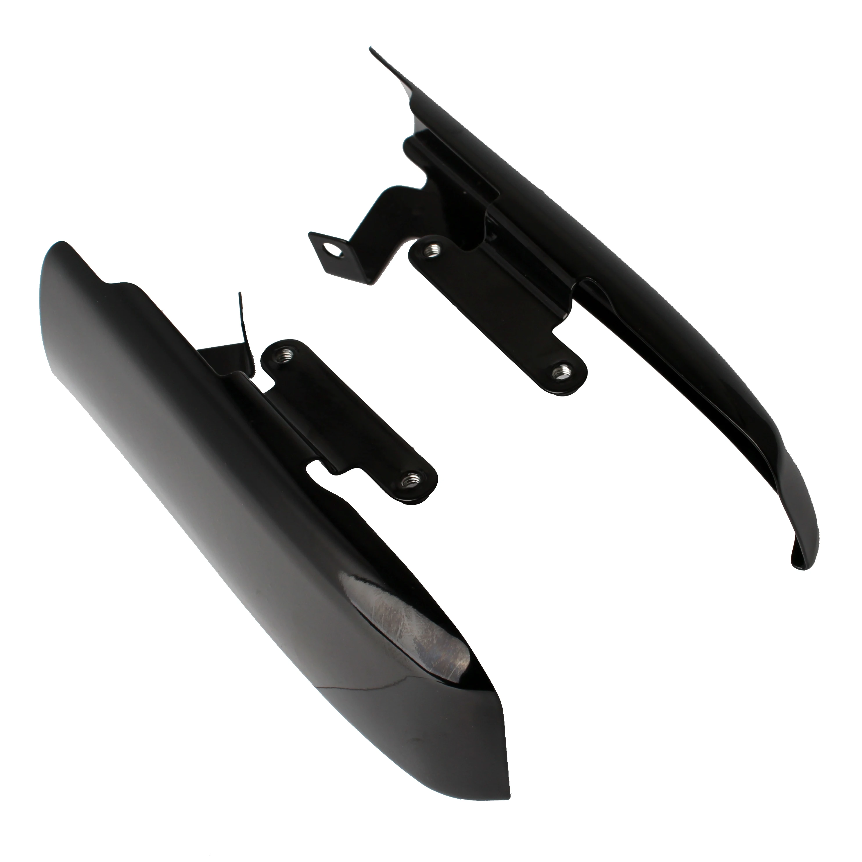 Motorcycle Black Rear Fender Saddlebag Filler Panels Strips For Harley Touring CVO Electra Glide Ultra Classic Road King 14-21