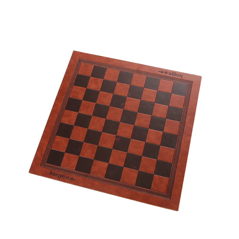 Chessboard PU Double sided Leather Chess Board 33.7*33.7cm Checker 35mm Folding Checkers International  Chess Game Board IB05
