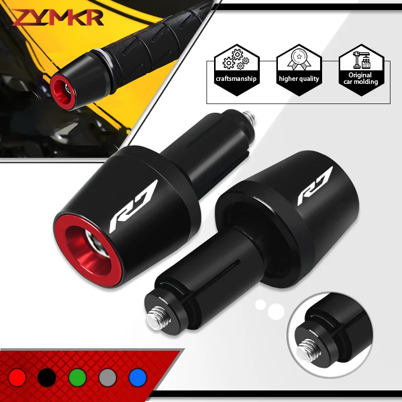 

Motorcycle Accessories Handlebar Grips For R7 R9 YZFR1 R1M YZFR6 R6S Universal Handle Bar Anti-Slider Plug Protection Cap