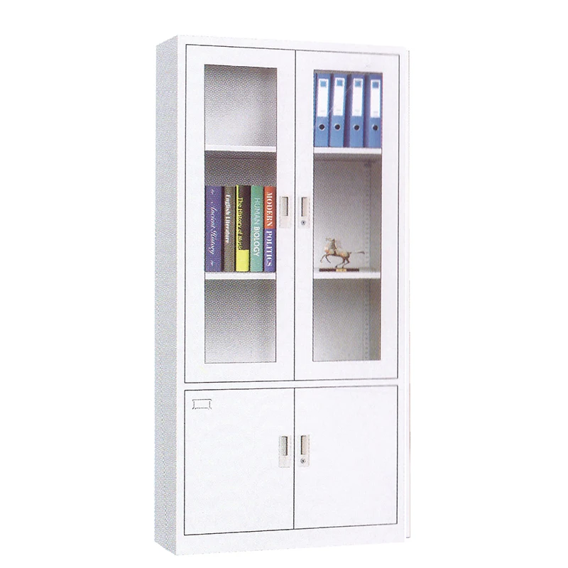 Factory Cheap Price Hospital Cabinet Steel Instrument Glass Door Storage File Cabinet