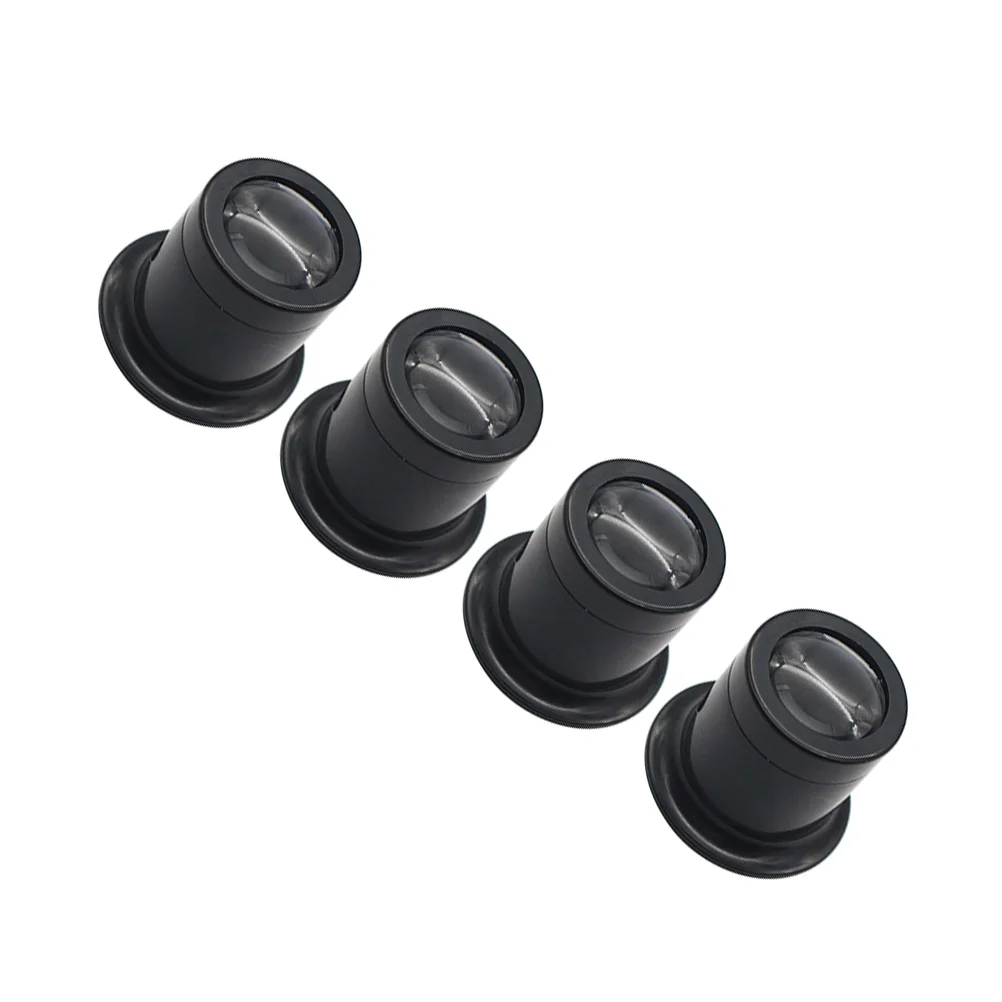 4 pezzi da indossare lente d'ingrandimento orologiaio strumenti di lente d'ingrandimento in plastica ad alto ingrandimento per la riparazione di gioielli osservazione chiusa fine