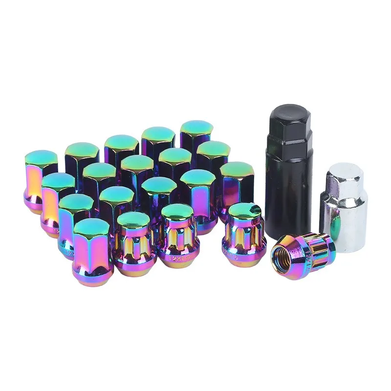 17mm Hexagonal Anti-theft Wheel Lock Nut High Strength Car Hub Modification Fastener Wholesale Parts