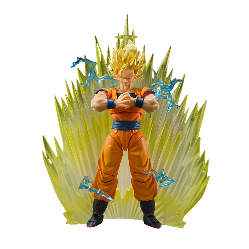 Bandai ของแท้ SHF Dragon Ball Super Saiyan 2 Son Goku อะนิเมะ Action Figure ข้อต่อ Movable สะสมของเล่นเครื่องประดับของขวัญ
