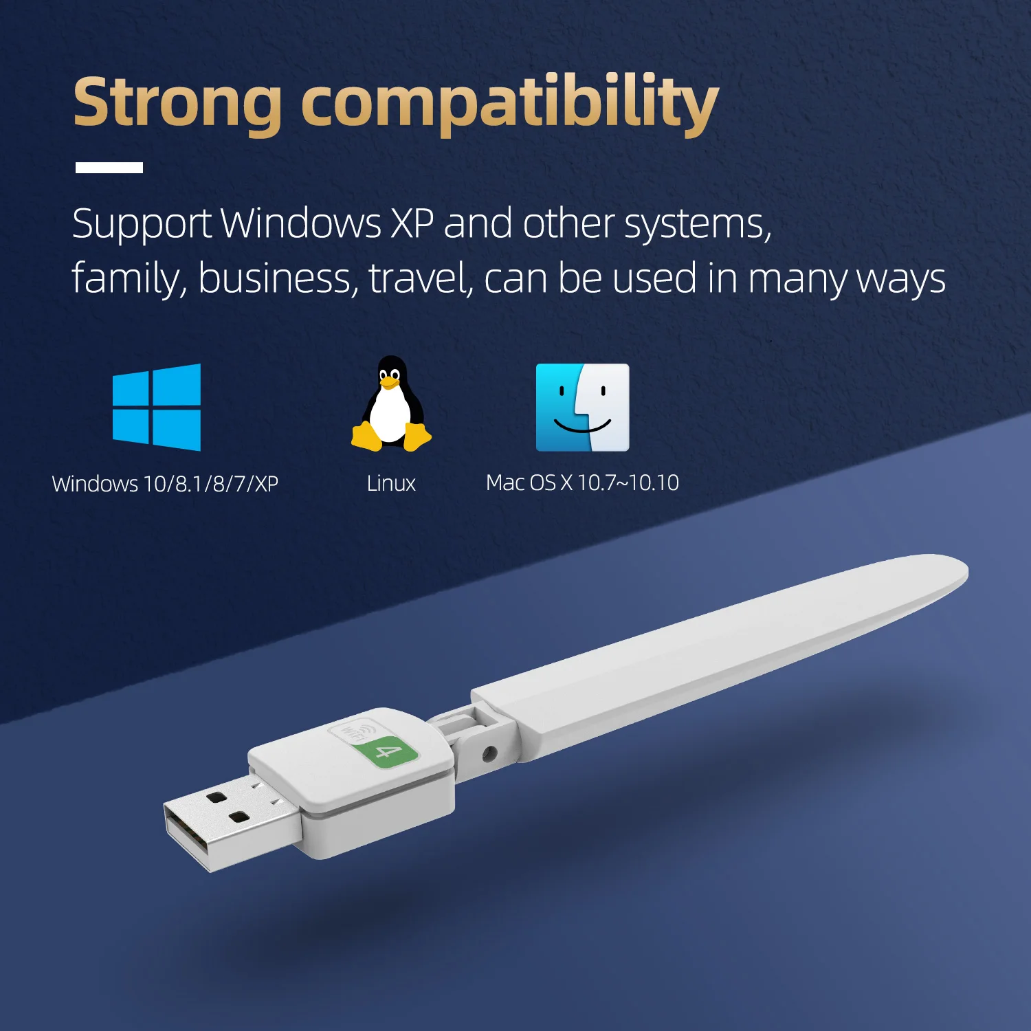 MT7601 USB Wireless Network Card WiFi Transmitter Set Top Box IPTV Receiver Wifi Antenna for Desktop Laptops-Wireless Networking