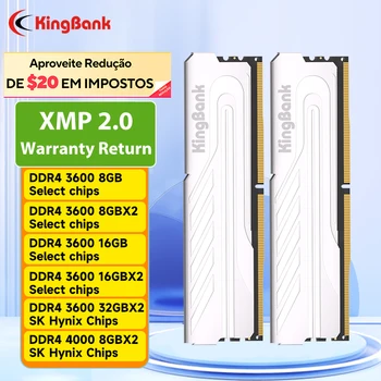 KingBank memory DDR4 8GB 16GB 32GB 3600MHZ 4000MHZ XMP 8GBx2 16GBx2 32GB ram UDIMM desktop internal memory dual channel for PC