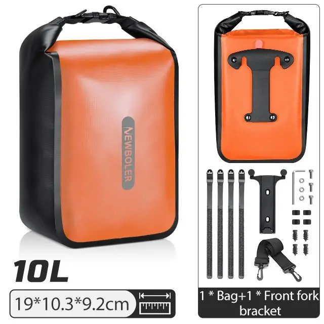 NEWBOLER 10L Große Kapazität Fahrrad Tasche Wasserdichte Elektrische Jagd Fahrrad Tasche Fahrrad Quick Release Gabel Tasche Fahrrad Hinten Sitz Tasche
