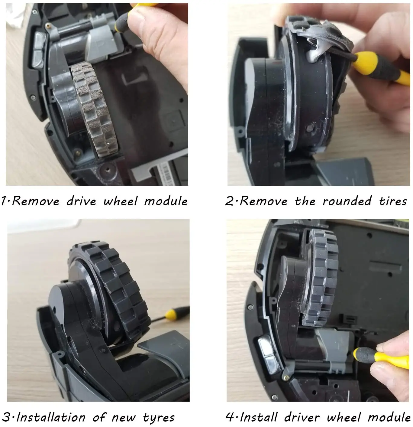 Atualizado Roda Escova Motor para iRobot, Aspirador Robot Peças, i7, E6, E5, Roomba 500, 600, 700, 800, 560, 570, 650, 780, 880 Series