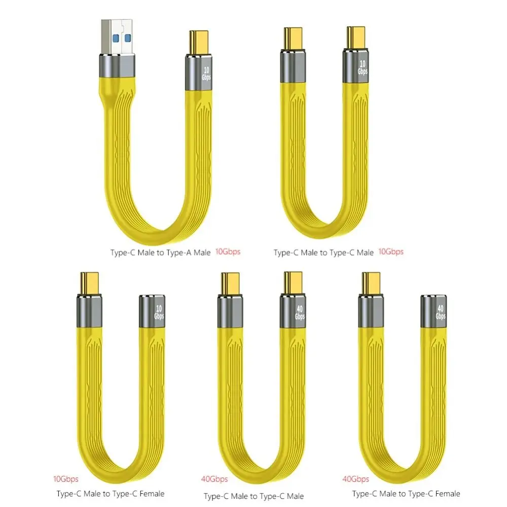 Type C to C Fast Charging Wire USB 10Gbps/40Gbps Fast Charging Cable Durable 13.8cm PD Charging Wire