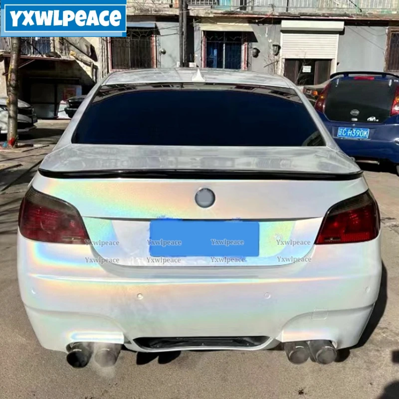 

For BMW M5 E60 Spoiler 2005-2009 520 525li 528li ABS Plastic Primer Color Rear Trunk Lip Spoiler Wing Car Accessories