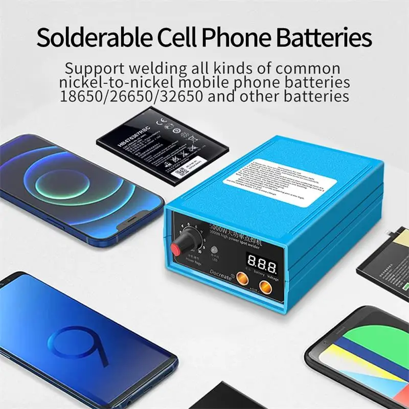 New Generation Power 5000W Spot Welding Handheld Machine Portable 0-800A Current Adjustable Welders for 18650 Battery