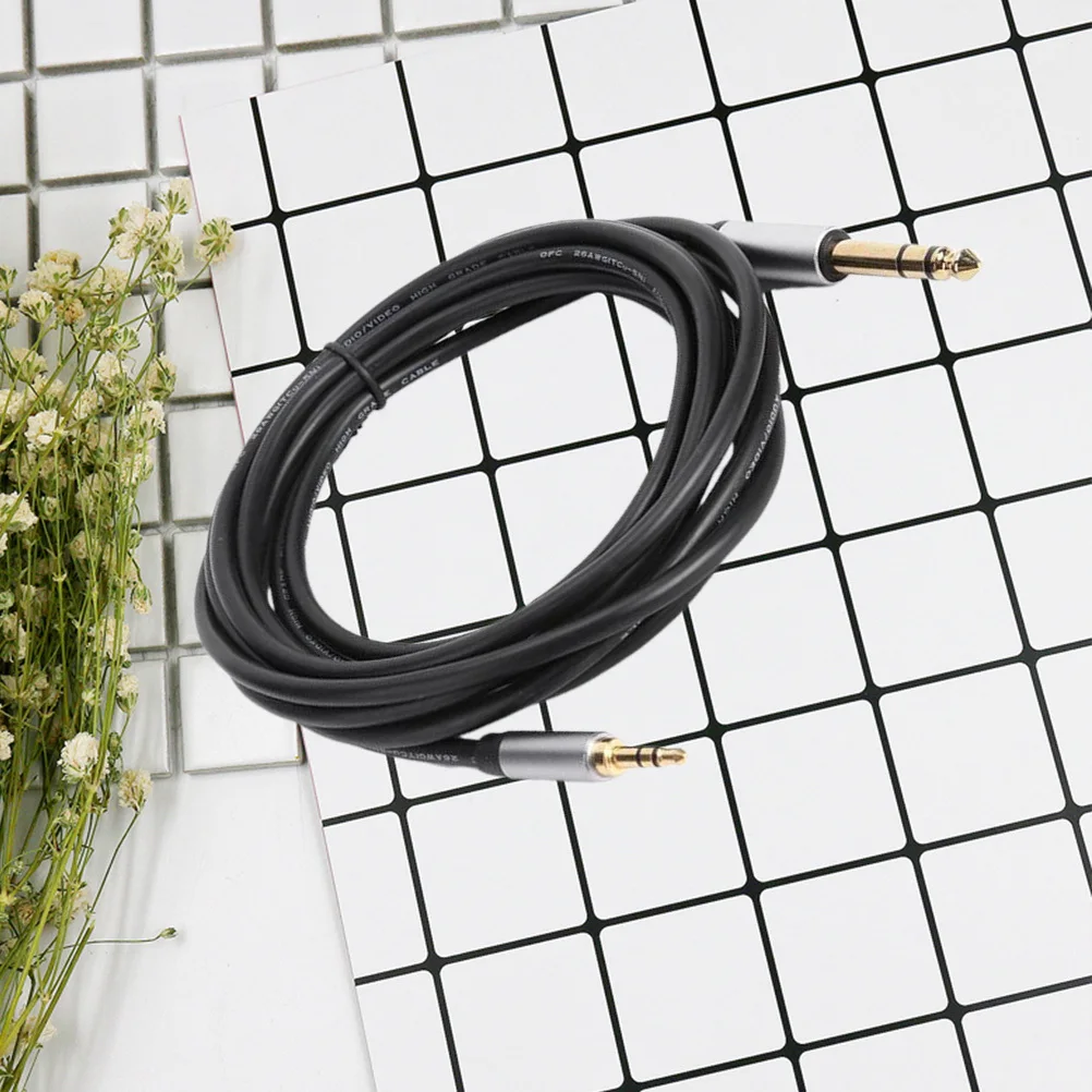 

1.5m Audio Extension Cable 3.5 to 6.5 Male to Male Gold-Plated Connector Copper Core for Phone Computer Microphone Speaker