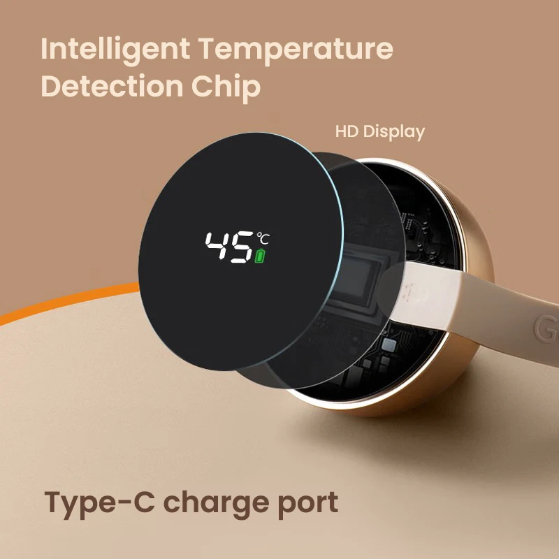 แก้วเก็บความร้อนฟิลิปส์พร้อมจอแสดงอุณหภูมิ AWP2775 หน้าจอสัมผัสแสดงอุณหภูมิ 460 มล. แผ่นซิลิโคนกันลื่น