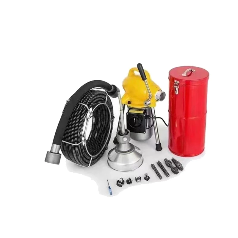 GQ-75 Electric Drain Cleaner Machine, 82FT Auto-Feed Drain Auger Sewer Snake 500W 400 RPM Portable Drain Drill for 3/4