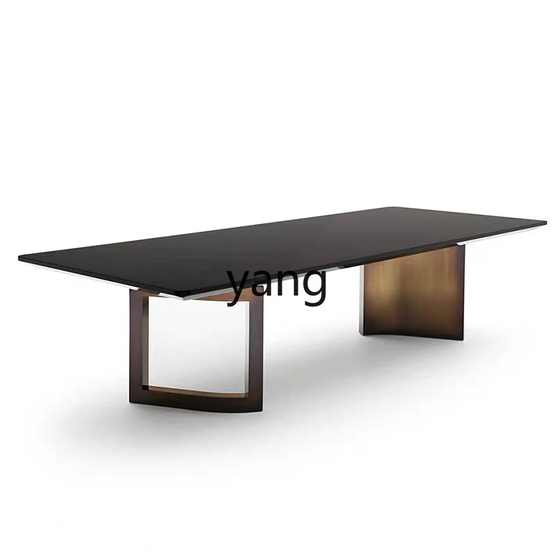 

LH marble dining table light luxury modern creative design villa home rectangular dining table