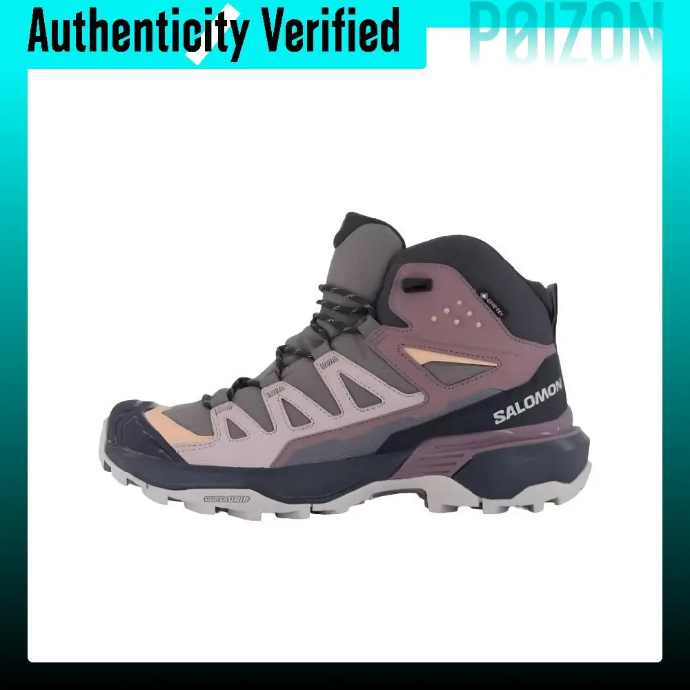 SALOMON X ULTRA 360 MID GORE TEX Comfortable Slip Resistant Slip Resistant Mid top Outdoor Shoes Women's Gray Purple L47448700