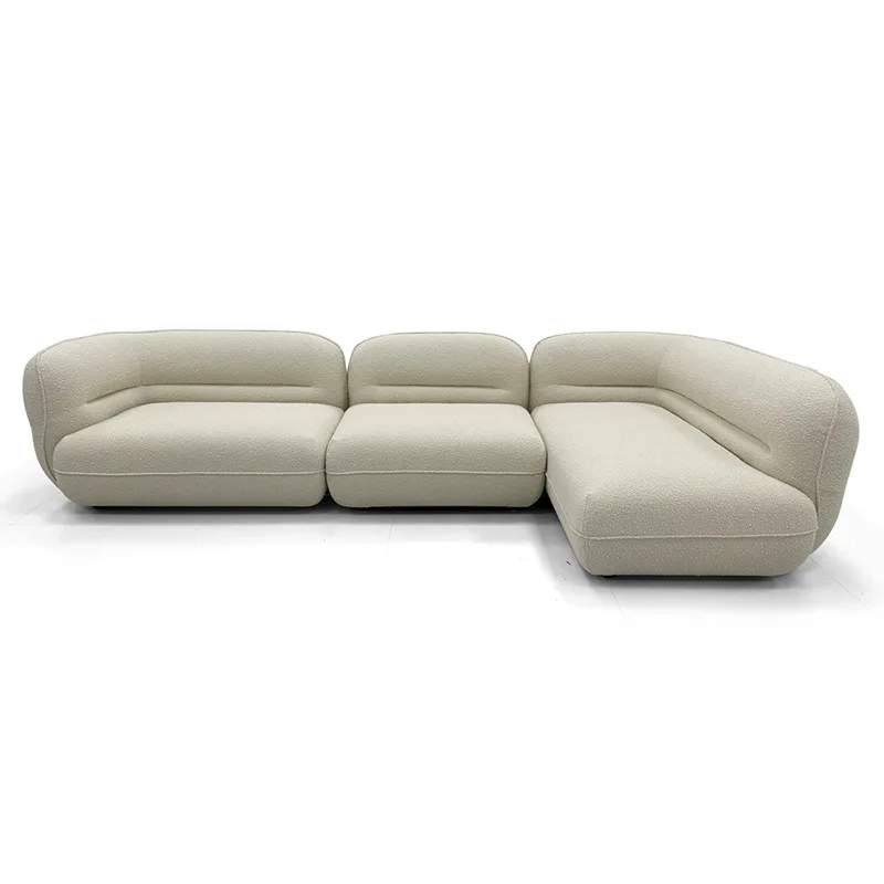 

Cream Bobo Ball Curved Sofa Small Apartment Living Room Italian Minimalist French Module Combination Sofa