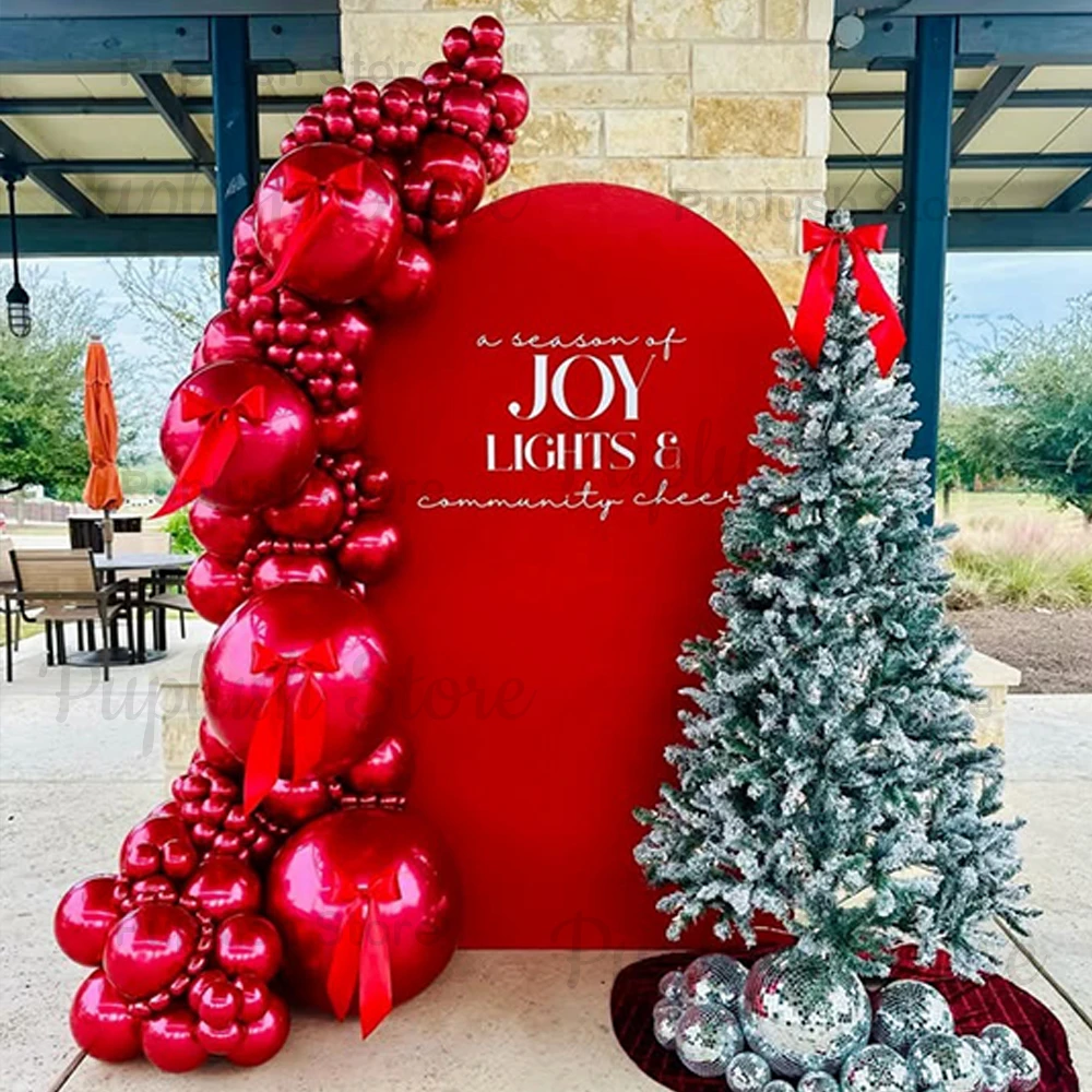  5/10/12inch Burgundy Red Balloons Double Stuffed Wine Ruby Red Latex Balloons for Valentines Day Wedding New Year Party Decor