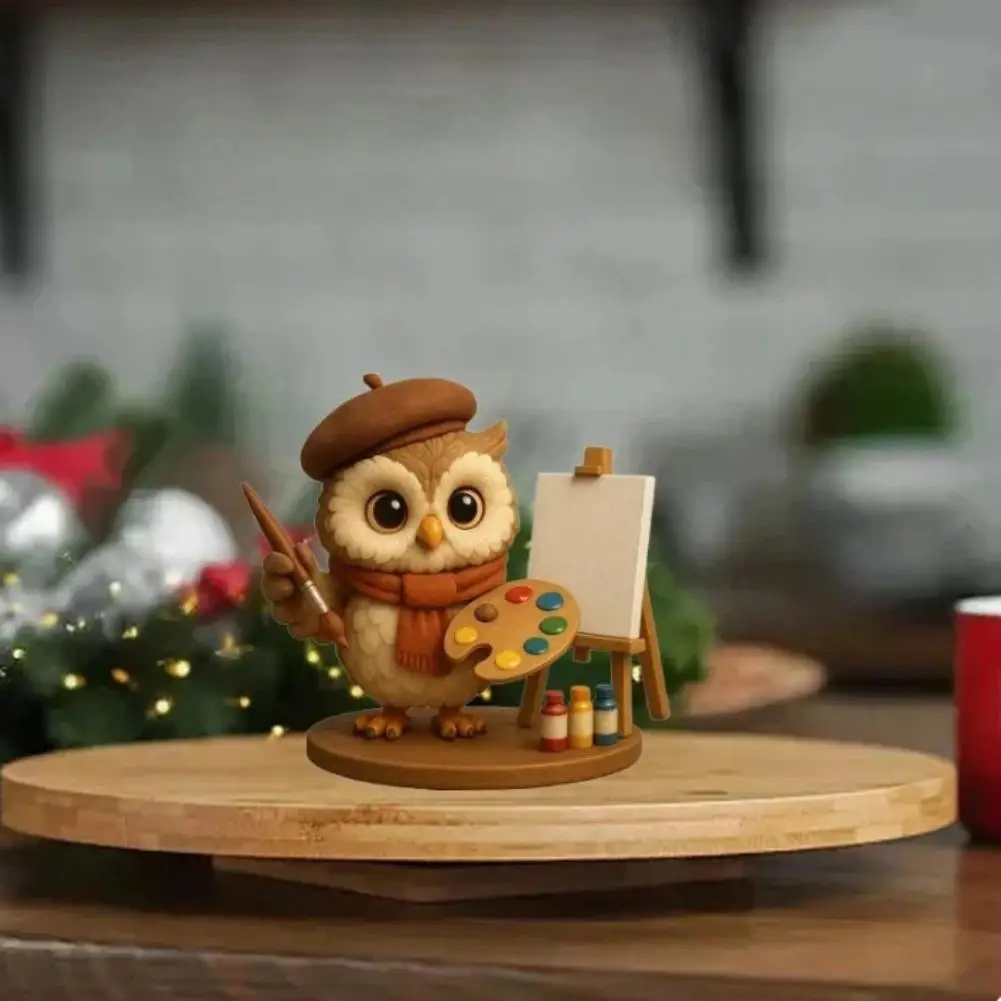 Christmas Countdown Advent Calendar 2026 Owl Bird Statues Desktop Home Decor Calendar Holiday Surprise Present for Kids Adults