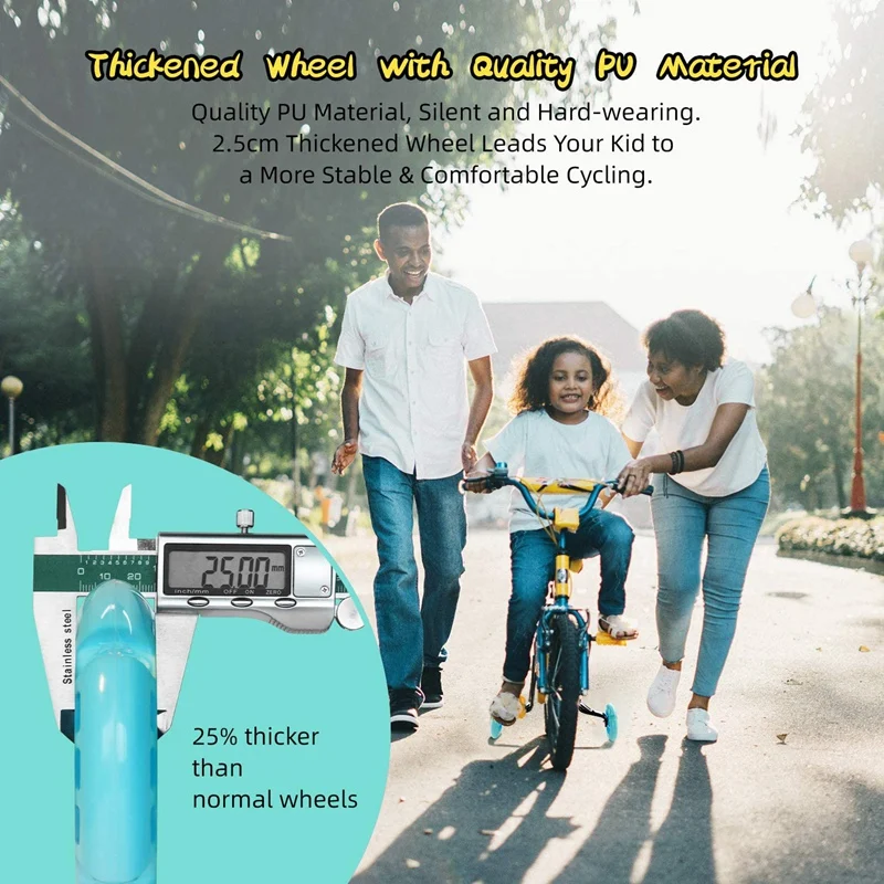 Fahrrad-Stützräder für Kinder, Fahrrad, verstellbarer Stabilisator, geeignet für 12, 14, 16, 18, 20 Zoll Kinderfahrräder