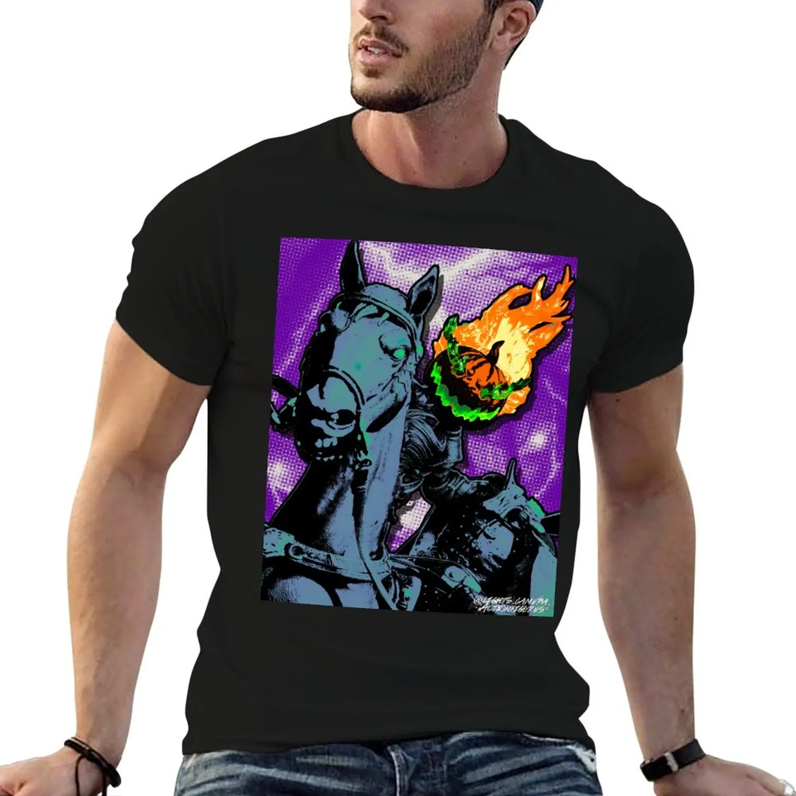 

man t men Nightmare: t Neon The shirts man Galloping g for Ghost plain T-Shirt shirt