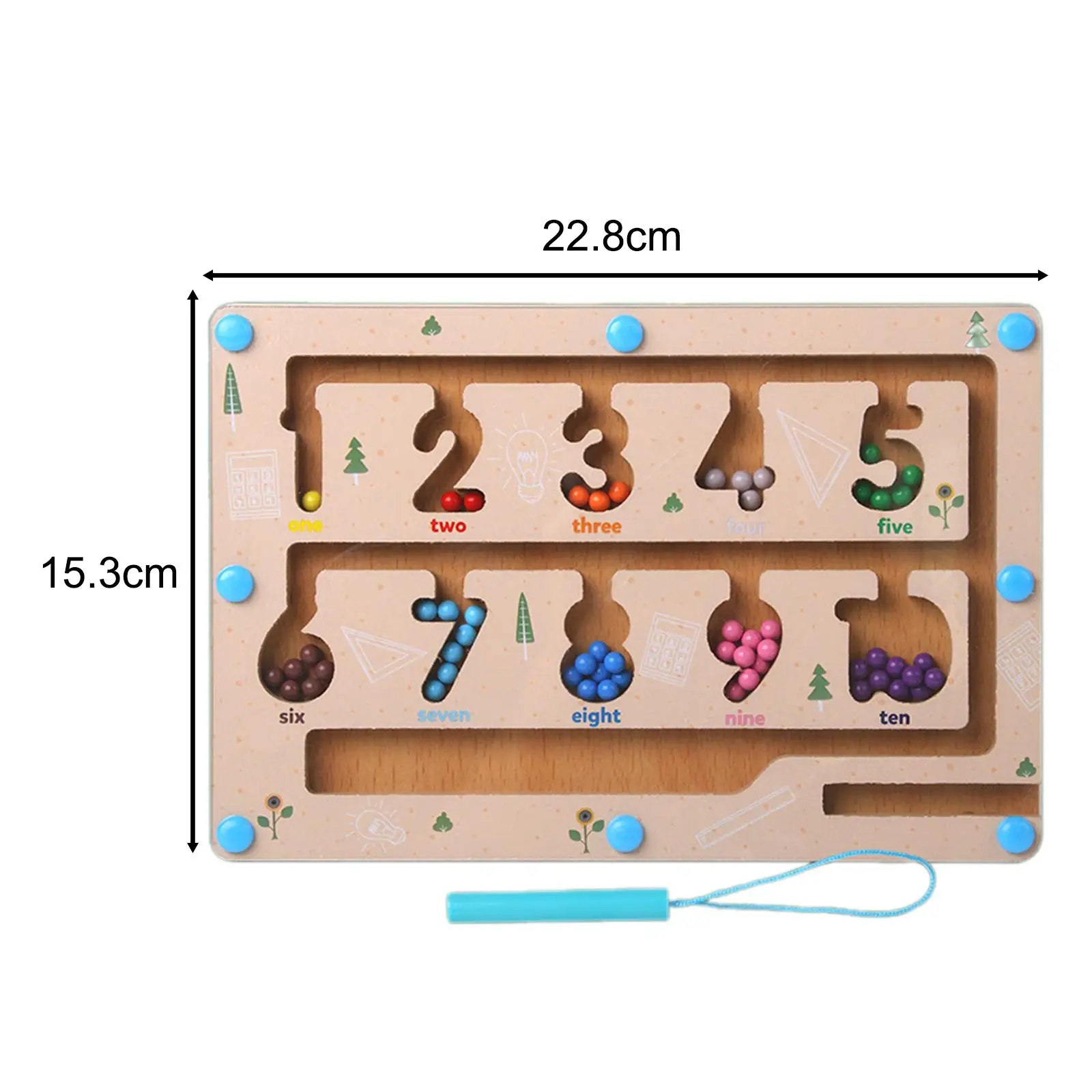 Magnetische Kleur En Nummer Doolhof Montessori Houten Kleur Bijpassende Leerspeelgoed