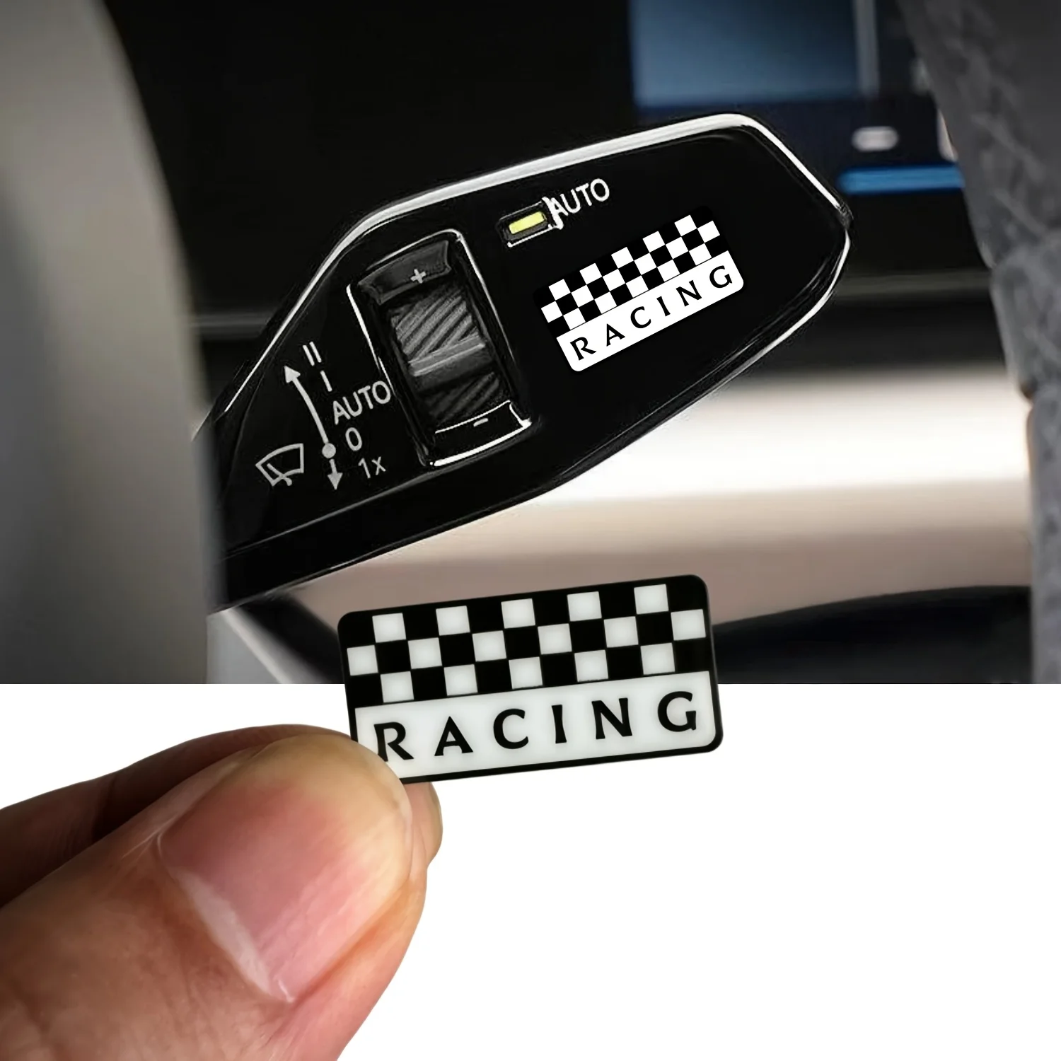 1set Racing Checkered Flag Universal Waterproof Vinyl Sticker Decal Badge All Models Car Window Bumper JDM Racing Decor