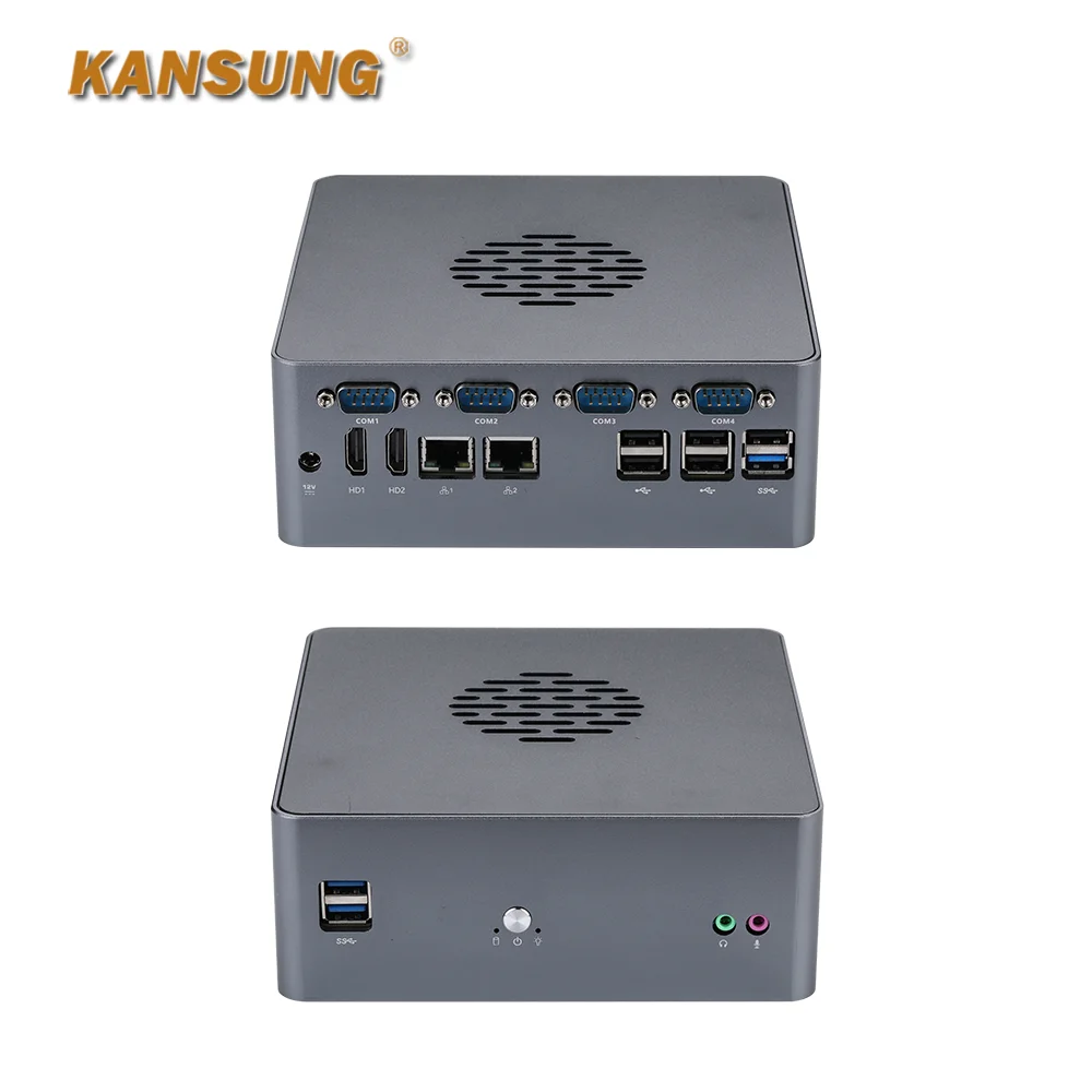 Dual Lan 4 COM CPU discreta 6th 7th 8th 9th Processore Celeron Pentium Core i3 i5 Mini PC 2xDDR4 Ram M.2 SSD Computer industriale