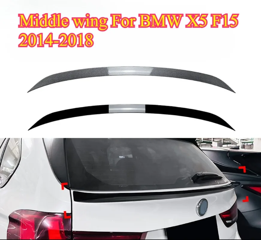 

ABS Carbon Fiber Pattern Spoiler for BMW X5 F15 2014-2018 Glossy Matte High Performance Trunk Wing Auto Modified Accessory