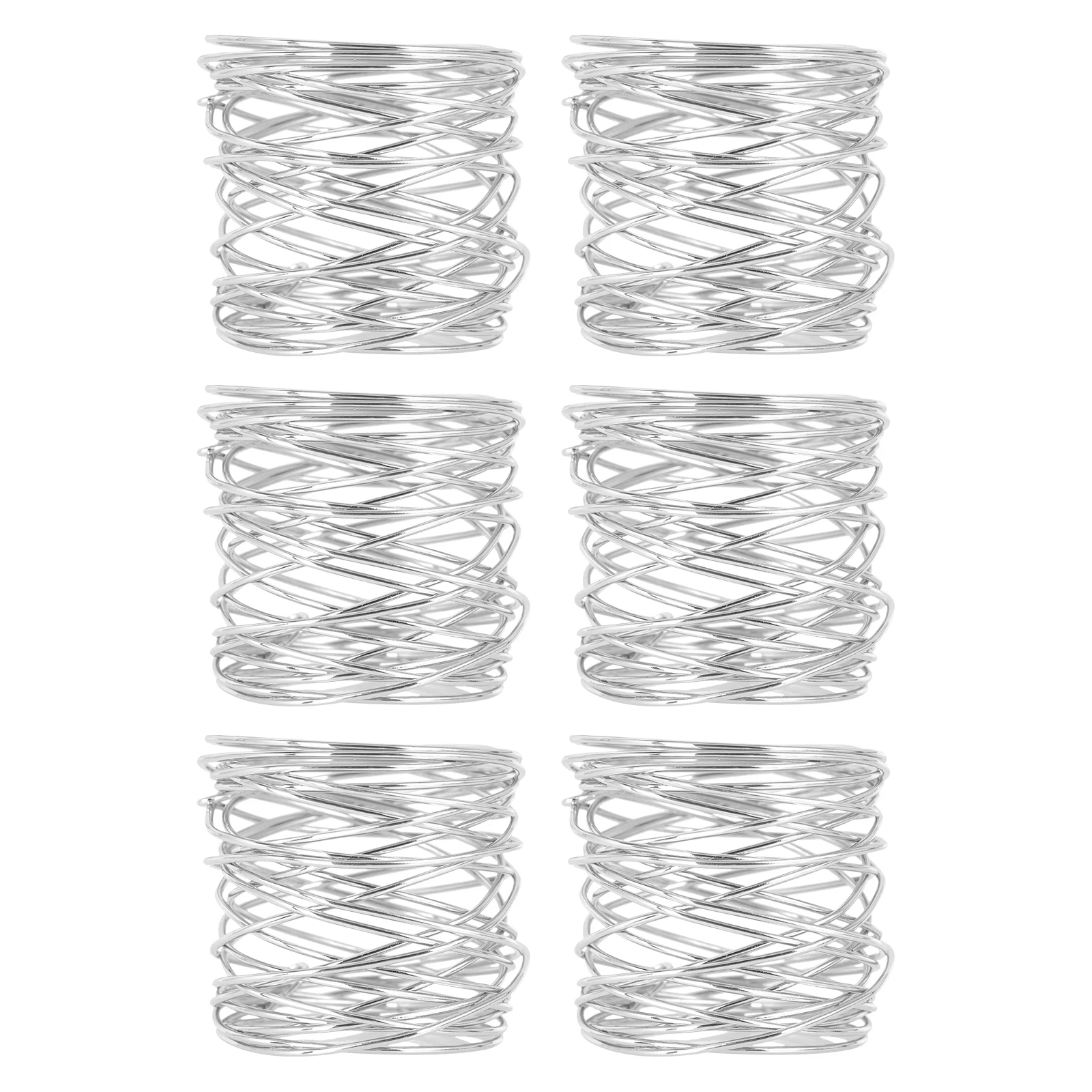 

6 Pcs Metal Mesh Party Supply Iron Buckle Elegant Circle Table Decor Party Supply Wedding Home Accessories