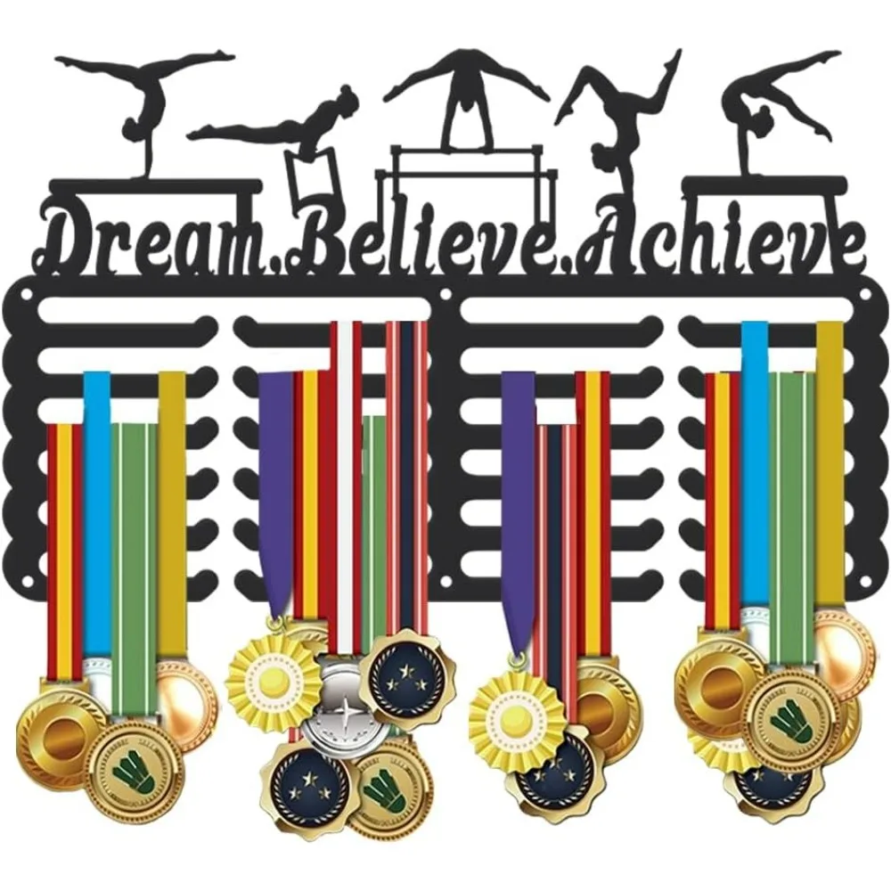

Medal Hanger Display Sports Medal Holder Wall Mount Medals Hanging Hooks Medal Holder for Wall Matte Black Metal Display