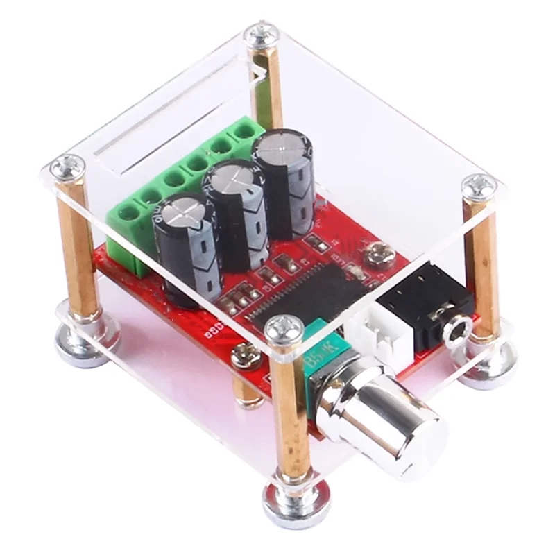 1pcs DC12V Dual-channel 12W*2 High-resolution Digital Power Amplifier Board with Shell