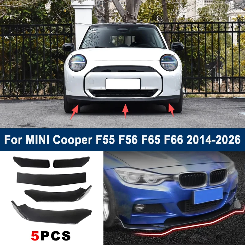 

Adjustable 5Pcs Sectional Front Spoiler Lip For MINI Cooper F55 F56 F65 F66 2014-2026 Front Bumper Splitter Sport Body Kit