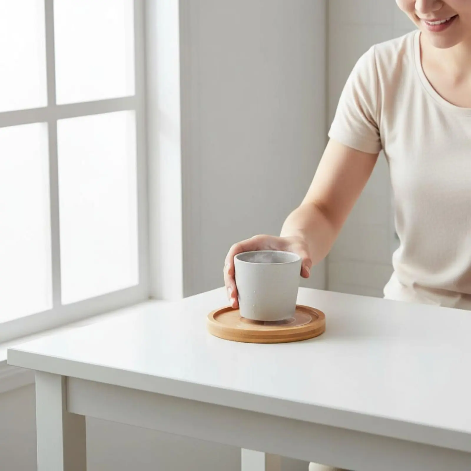 Flower Pot Tray Bamboo Wood Plant Stand Indoor Anti-Fade Drainage Water Oval Shape Balcony Simple Elegant Design Holder Supplies