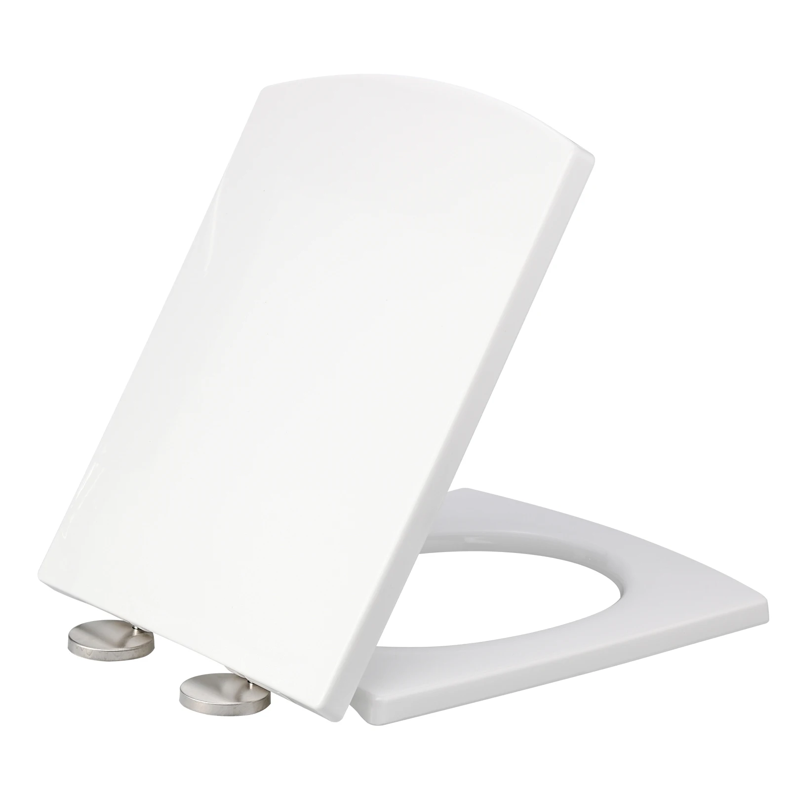 Square Toilet Seat Slow Close Quiet Lid Thickened Durable for Both Adults Children Universal Bathroom Accessories