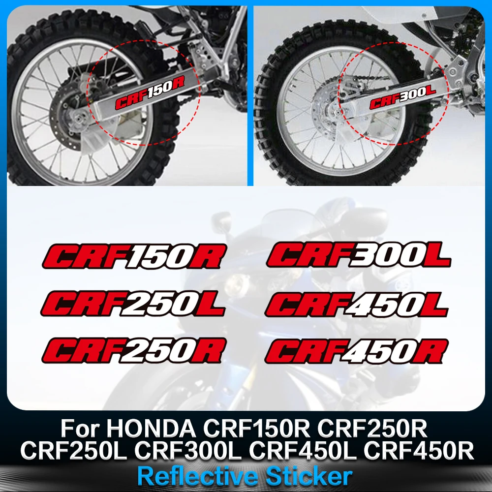 

For Honda CRF150R CRF250L CRF250R CRF300L CRF450R CRF450L Motorcycle Off-Road Swingarm Decal Graphics Kit Reflective Sticker