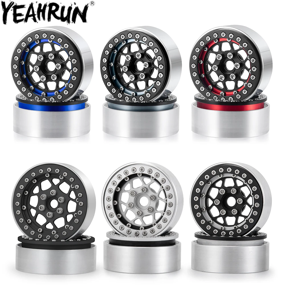 

YEAHRUN Металлические 1,9-дюймовые колесные диски с бисером, ступицы колес для осевого SCX10 CC01 F350 D90 90034 TRX4 TRX6 1/10 RC Гусеничный автомобиль, запчасти