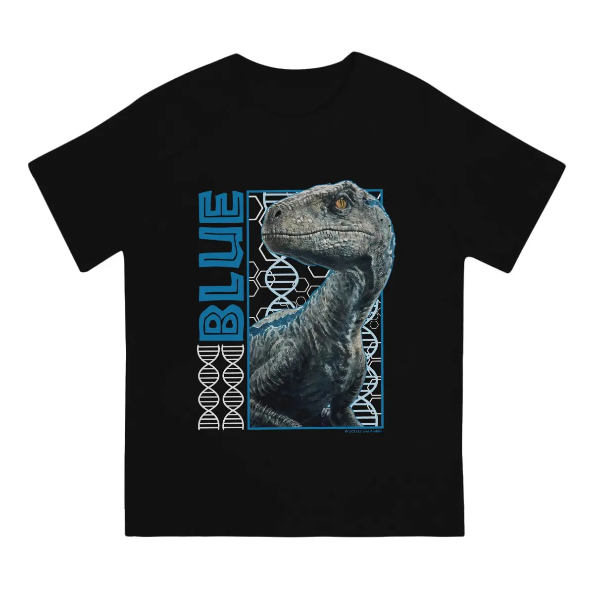 Blue DNA Jurassic World T Shirt Graphic O-Neck TShirt Polyester Tops