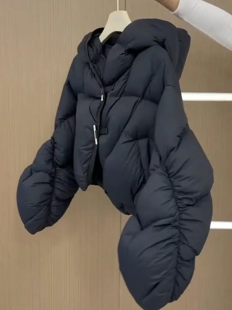 2025 novo outono inverno feminino jaqueta macia quente casaco branco ganso para baixo puffer curto outerwear leve moda casual casaco