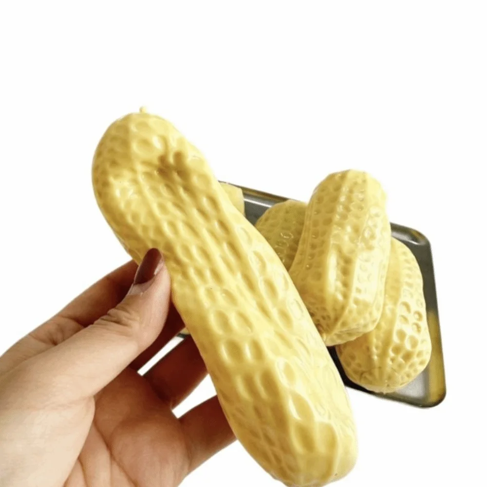 Gift Creative Peanut Squeeze Toy Realistic Yellow Peanut Stress Ball Relaxed Anxiety Relief Peanut Pinch Office