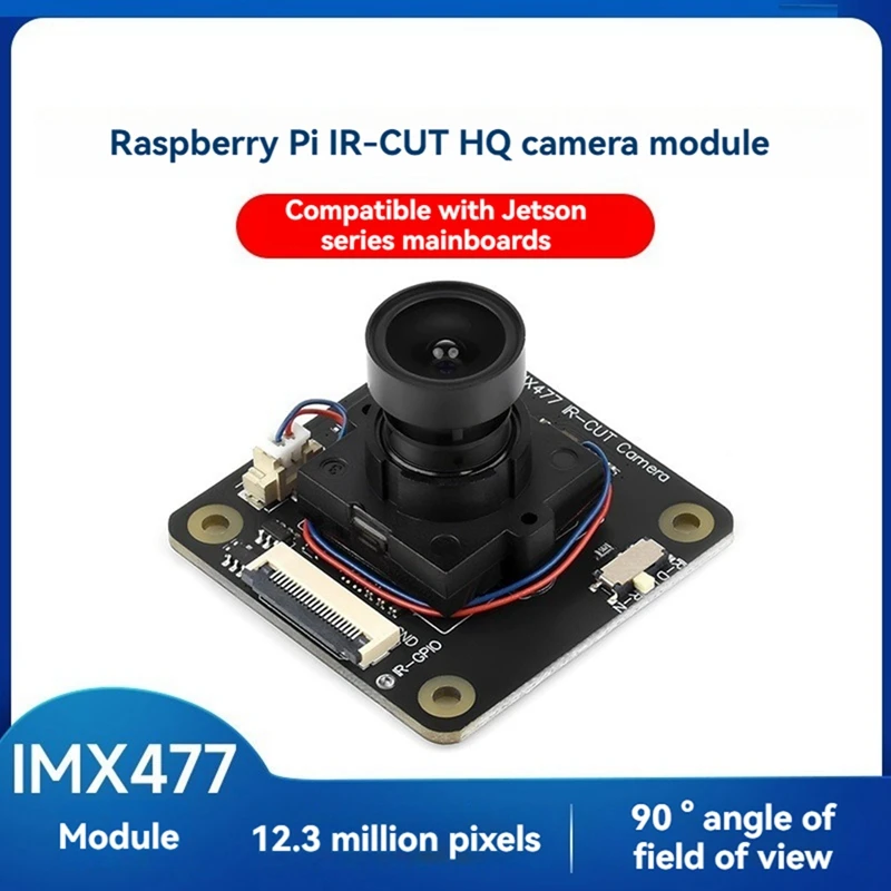 Best-IMX477 Модуль камеры IR-CUT 90° °   Камера FOV 12,3 МП для Raspberry Pi 4/5/CM4/CM5/Zero 2 Вт для Jetson Nano/Orin